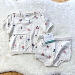 NWT Little Planet by Carter's Organic Cotton Floral Sweater Set 9M Cottagecore